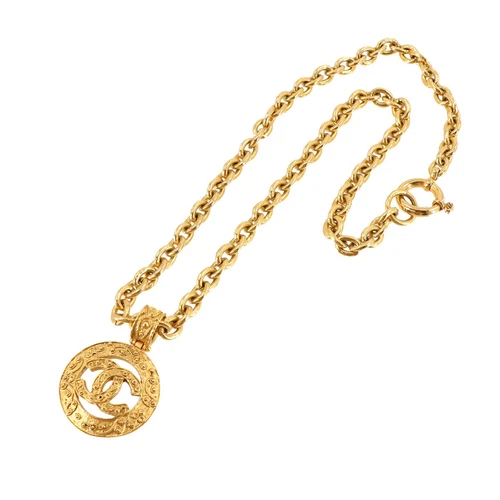 Collana lunga CHANEL Coco Mark oro 94A vintage accessori moda donna