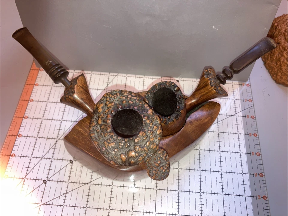 INCREDIBLE (2) Sven Lar Estate Pipe Set w/Caddy & Tamper Hand Made 2 FAS Denmark - Image 2 of 4