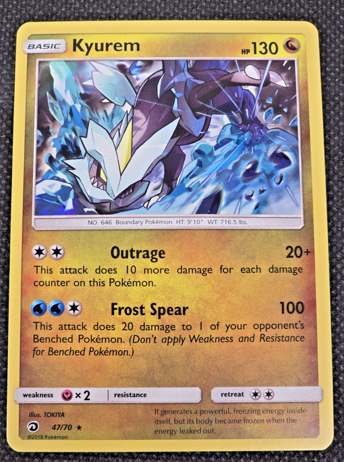Kyurem 47/70 - Dragon Majesty Holo - PTCG - Pokemon Card LP -- L41