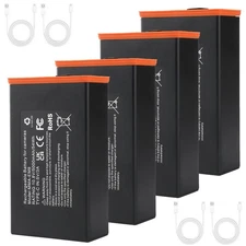 4x 5000mAh Battery for Moultrie Cellular Trail Cameras Edge/Edge 2/Edge 2 Pro