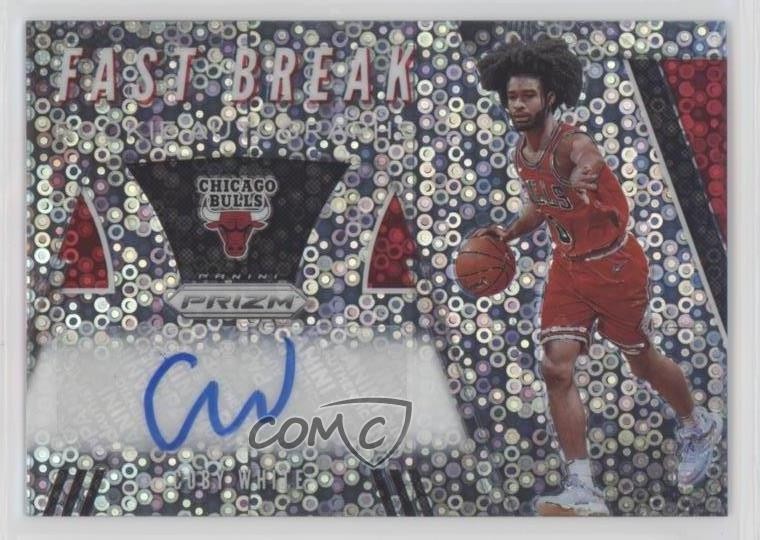 2019-20 Panini Prizm Fast Break Rookie Auto Coby White #FR-CWT Auto 5o1