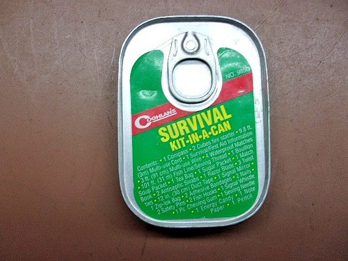 Coghlan's Survival Kit-In-A-Can No. 9850 Lightweight 3 Oz. Tin W/Over 30 Items