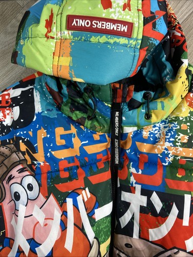 Members Only X Nickelodeon SpongeBob Squarepants Print Padded Jacket Size XXL - Picture 2 of 24