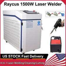 Raycus 1500W Laser Welding Cutting Machine Rust Paint Oil Remover Wire Feeder US