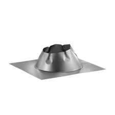DuraVent DuraPlus 6" Roof Flashing – Galvanized Steel, 0/12–6/12 Pitch