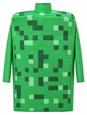 Minecraft Creeper 3D Costume Kids Size 4-6 Green Body Tunic Only No Mask