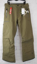 Volcom L Gore-Tex Shell Snowboard Pants, Men's Small Dark Teak Brown New