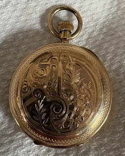 Antique Swiss Pocket Watch A. Schild ? 14K Gold Hunter Case Running!! NR