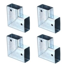 Kit Staffe Gazebo 2 Vie Staffa Angolare per Legname 1,6" x 0,83" Confezione da 4
