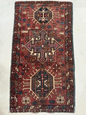 Antique Collectible, Karaja wool, Handknotted Rug  , 2 x 3 feet 