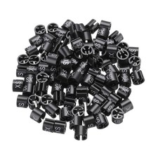 100Pcs Clothes Hanger Marker XS Size Tag Fit 3mm Rod Black