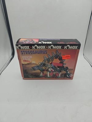 K'Nex Stegosaurus Color Coded Building Kit Power Pack Motor 12117 Brand New 1996