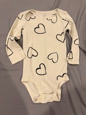 Carter's Heart Print Bodysuit 18M Cream