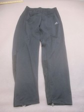 Adidas Size M Womens Blk Pull On Zips Ankle Pocket Activewear Straight Pants 499