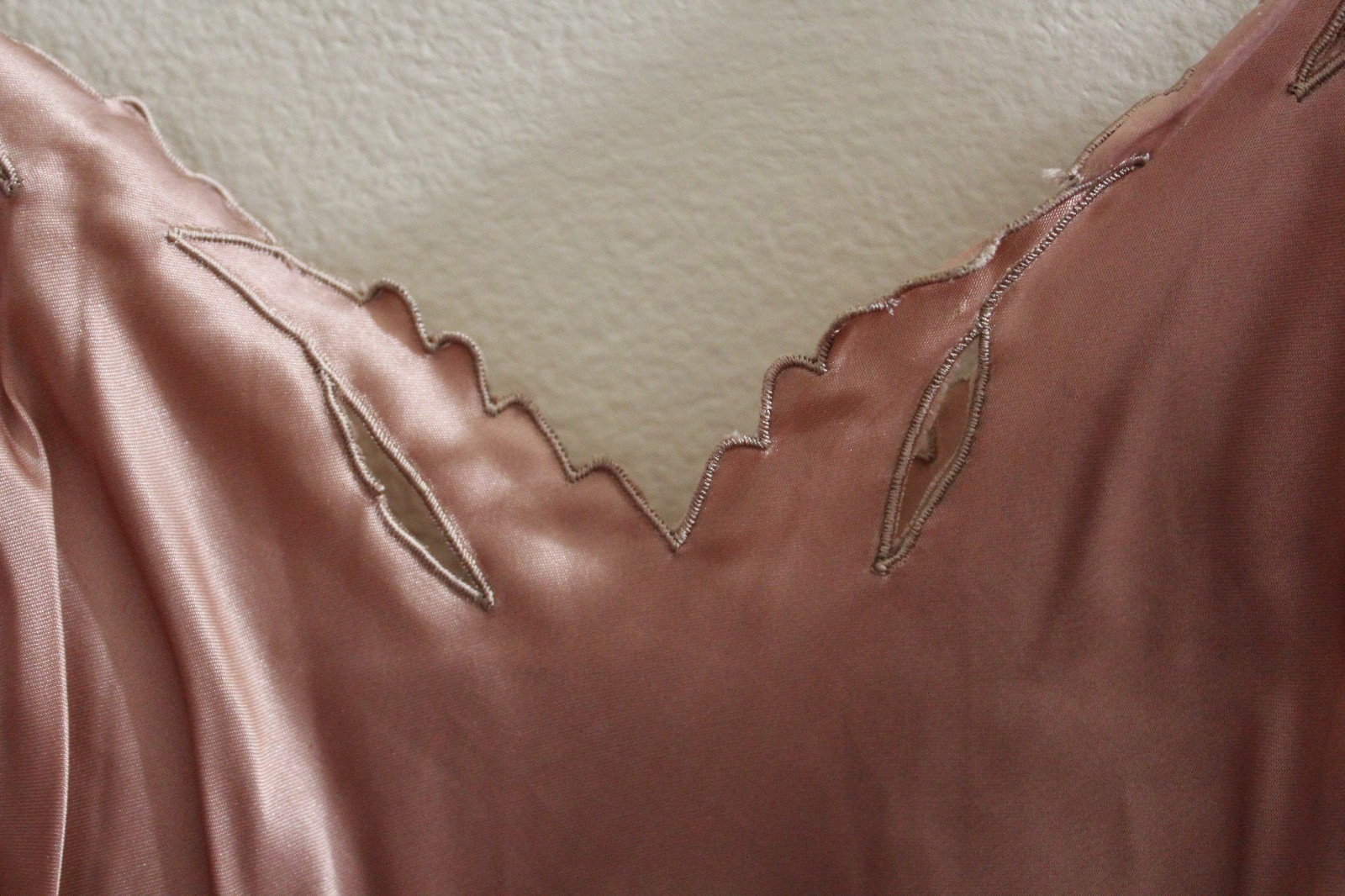 Vtg 50s Pink Rose Slip Dress Lingerie Satin/Silk?
