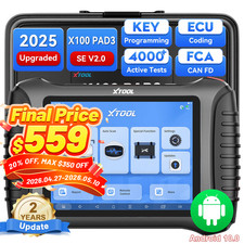 2025 XTOOL X100 PAD3 SE V2.0 IMMO Key Program...
