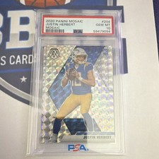 Panini 2020 Mosaic Justin Herbert #204 PSA 10 Rookie Mosaic Prizm