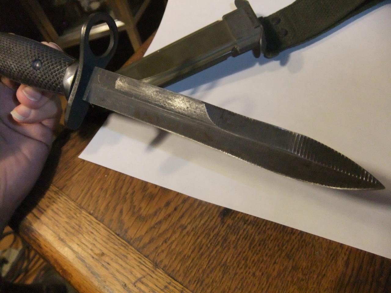 Vintage Vietnam War era US Army M1 Carbine Conetta Bayonet w/ M8A1 PWH ...