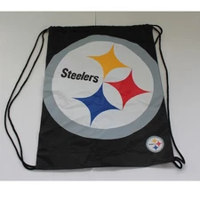 Pittsburgh Steelers Back Pack Sack Drawstring Bag Tote Backpack BIG LOGO