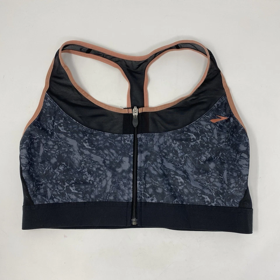 Lote de 2 Sujetadores Deportivos BROOKS Mujer XXL Púrpura Inalámbricos Cremallera Delantera Corredor Trasero Foto 3 de 4