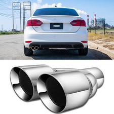 For 2012-2018 Volkswagen Jetta GLI Dual Exhaust Tip 2.5" Inlet 3.5" Outlet 9.5"L