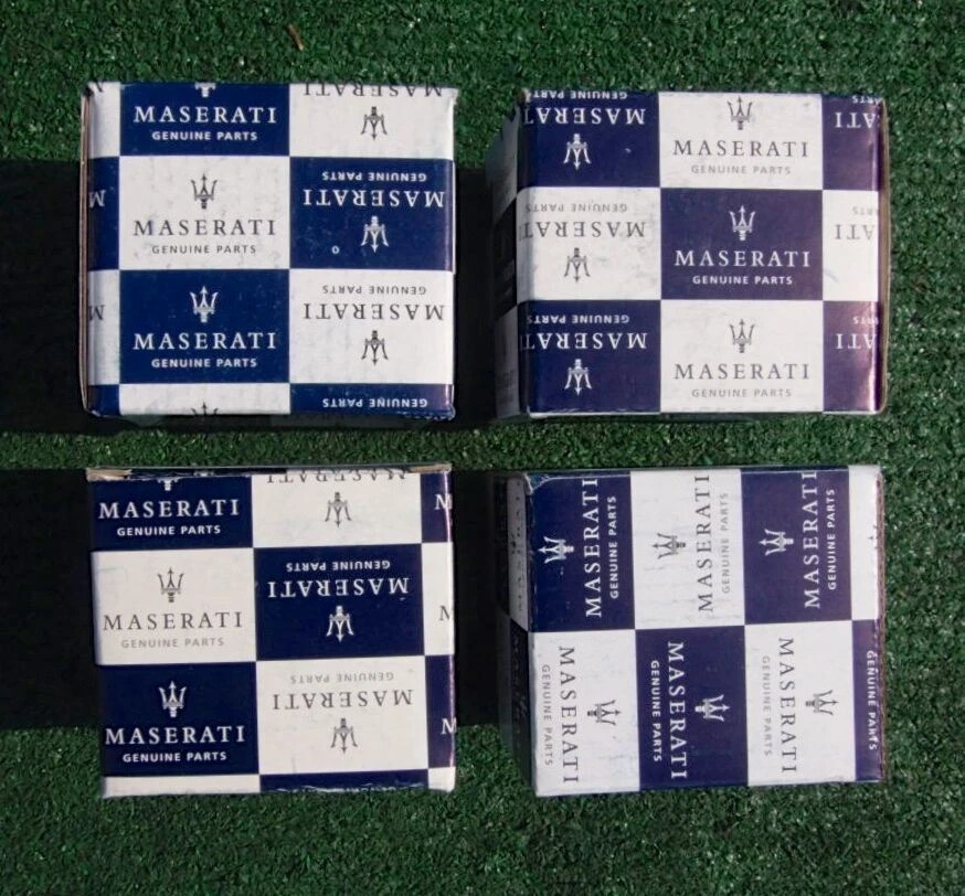 Заводские центральные колпаки Maserati черные Ghibli Levante комплект из 4 новых подлинных оригинальных колес - Изображение 3 из 4