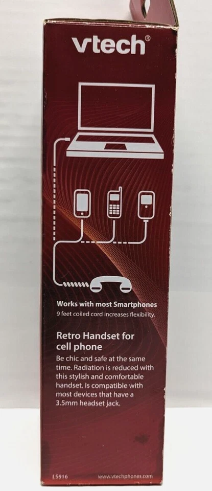 VTECH LS916 RETRO MOBILE PHONE HANDSET For Smartphone Jack AUX 3.5mm NEW - Image 4 of 4