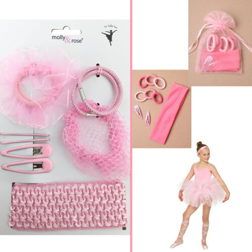 Hair Bun Ballet Set Ballerina Pink HairBand Sleepie Clip Bobble Girl Dance Snood - Picture 1 of 3