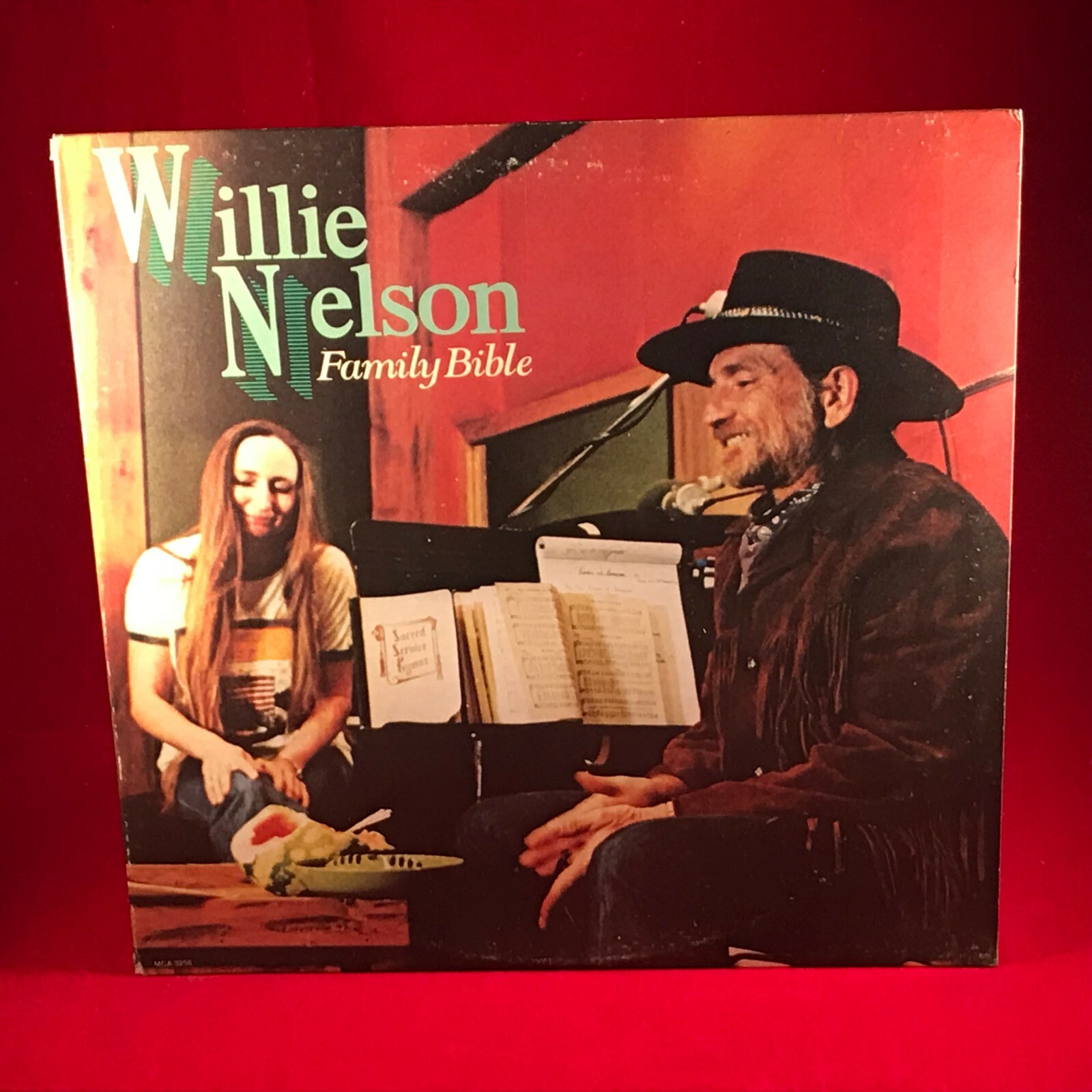 WILLIE NELSON Family Bible 1980 US MCA Vinyl LP record Bobbie It Is No Secret