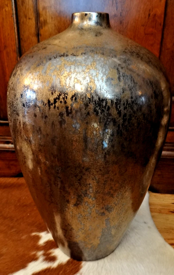 "Florero grande de cerámica de gres de cobre con ramo de invierno Kohl's de 16"" de alto" Foto 2 de 4