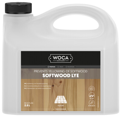 WOCA Soft Lye Weichholzlauge, Öl, Seife, Nachbehandlung  2,5 Liter (14,78  /L)