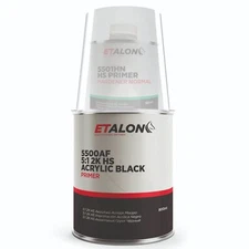 ETALON Acrylic Black Primer/Hardener 1 Quart Kit With Mixing Cup FREE SHIPPING!