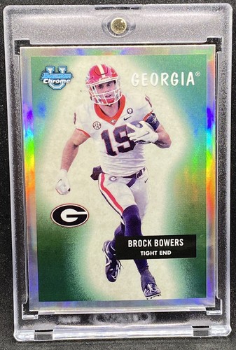 5 card lot of rookie breakout Brock Bowers. Pink wave Voltaic Draft picks instant impact red ice Topps finesse Prizm base