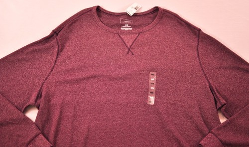 men's Sonoma shirt size 4XB brown/wine long sleeve crew neck cotton mix msrp $40