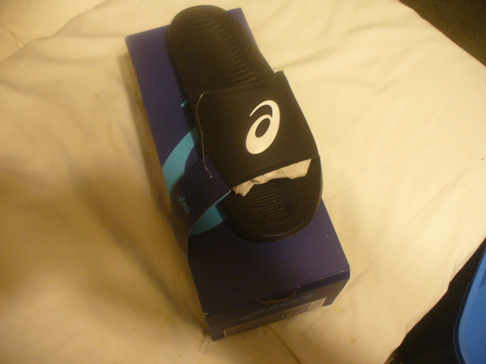 ASICS SPRL RUBBER SLIDE SANDALS [1173A015-001]CH SIZE NWB BLACK.