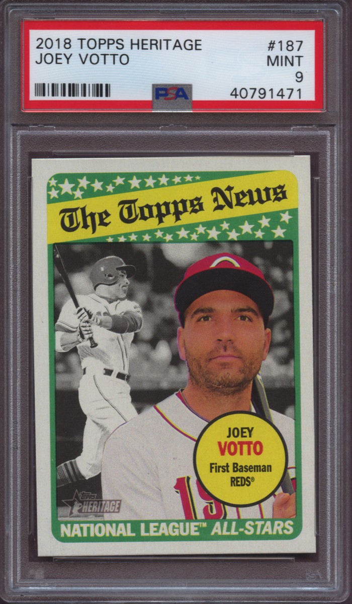 ピート出品 2018 Topps Heritage 187 Joey Votto PSA 9 Mint | eBay