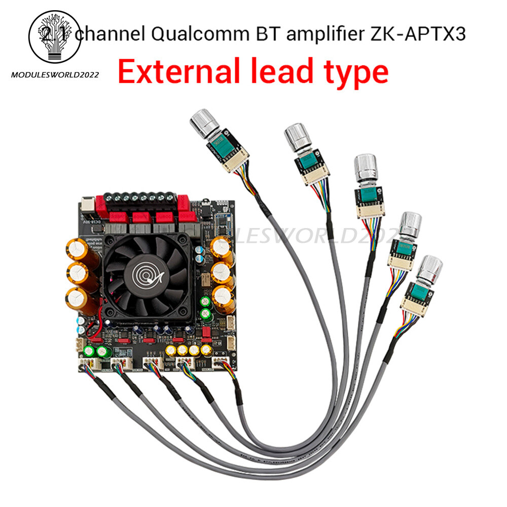 ZK-APTX3 2x300W+600W TPA3255 Bluetooth Power Amplifier Board 2.1CH