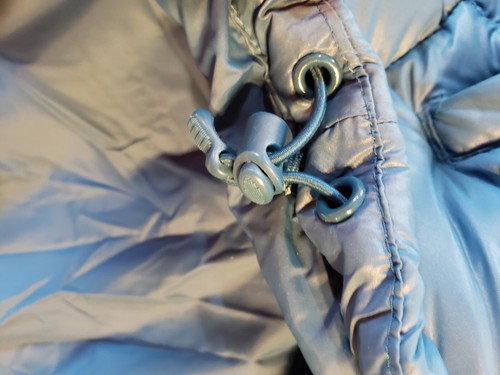 Lands' End Womens Sz L Puffer Down Coat Jacket Slate Blue Turquoise - Picture 7 of 12