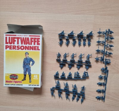 Airfix H0/00 Figuren Luftwaffe Personnel Soldaten Deutschland WWII vintage