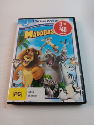 Madagascar dvd region 4 PAL rated PG - includes Music Video I like to Move it