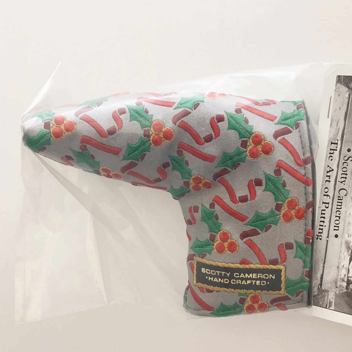 Scotty Cameron - 2016 ホリデー ホリージョリー スコッティドッグパターカバー シルバーグレー Scotty Cameron Holiday 2016 Holly Jolly Scotty Dog Putter head