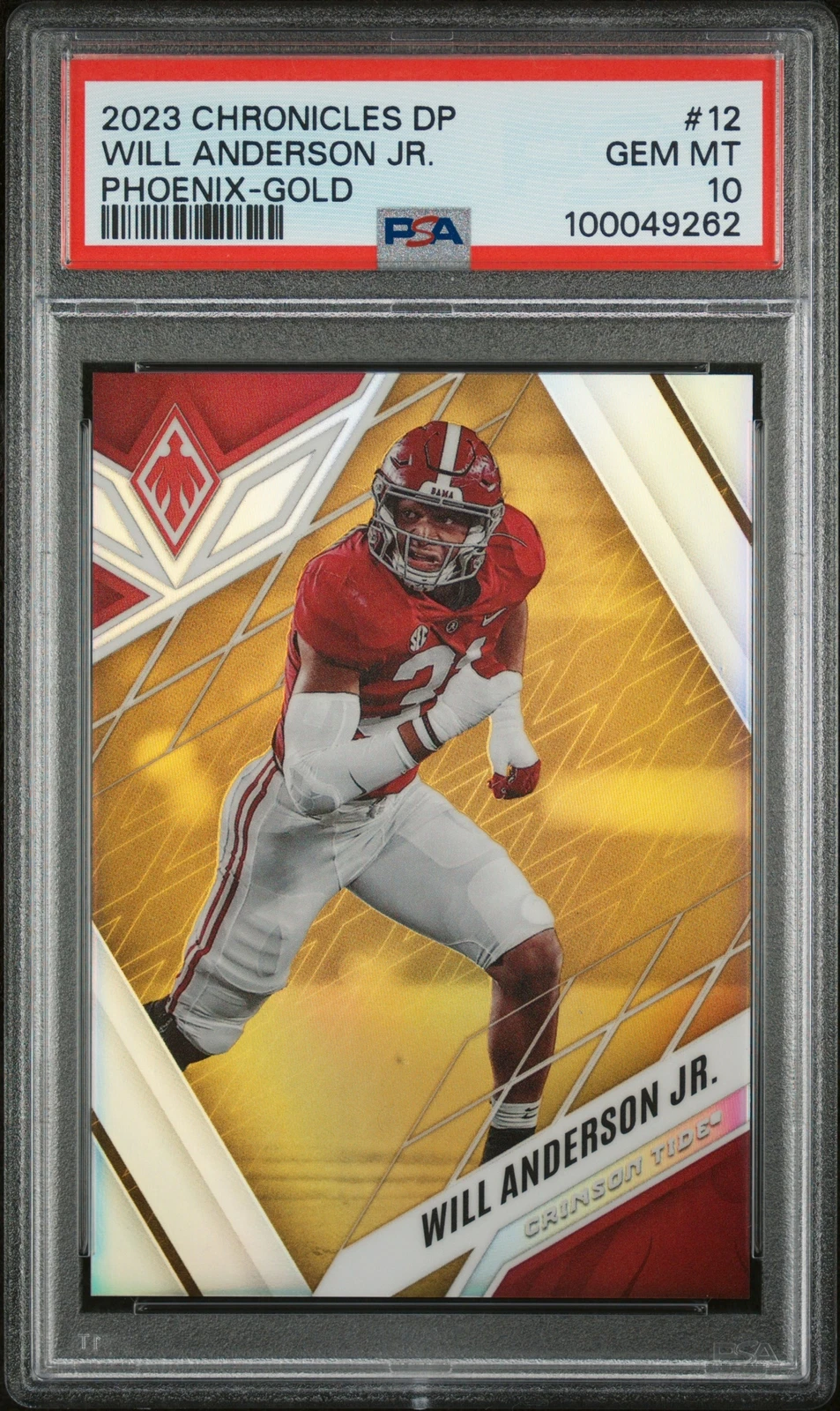 Will Anderson Panini Chronicles Draft Picks Phoenix #12 Gold