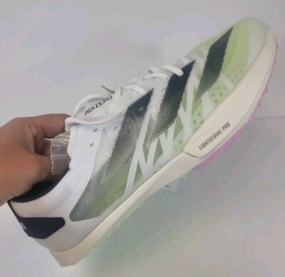 Adidas Adizero Ambition Low White Green Spark IE5486 Men display picture 3