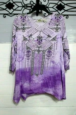 Collections Etc. Women's Top Size M 3/4 Sleeve Multicolored
