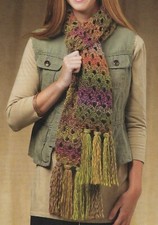 NOVEMBER LIGHTS SCARF WOMEN'S CROCHET PATTERN INSTRUCTIONS