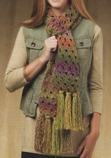 NOVEMBER LIGHTS SCARF WOMEN'S CROCHET PATTERN INSTRUCTIONS