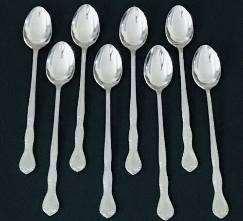 Silhouette Set of 8 Stainless Iced Tea Spoons Korea