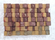 45 Letterpress wood/wooden Hand-carved Matrices for type English  Number WMT132