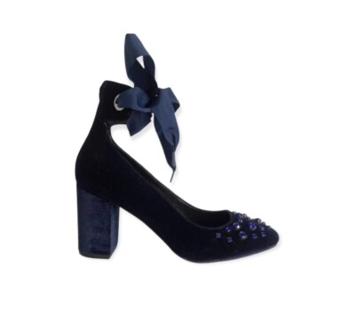 Max&co Pumps Damenschuhe Samt Blau TG 36