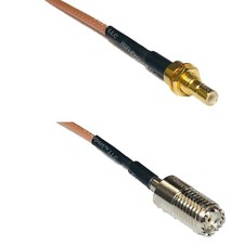 RG316 SMB MALE BULKHEAD to MINI UHF FEMALE RF Cable Rapid-SHIP LOT